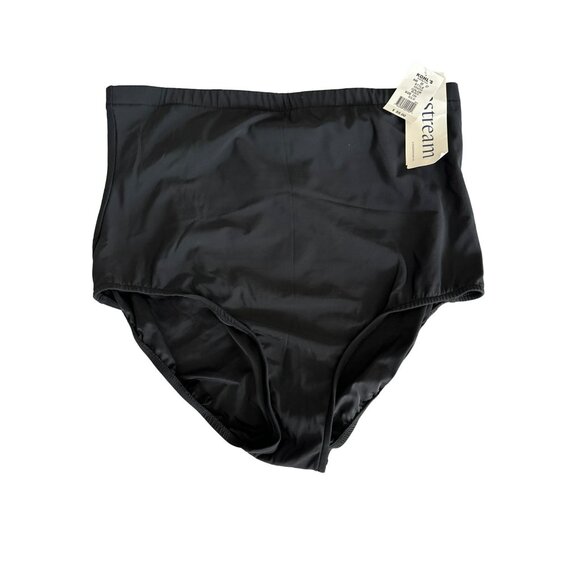 Upstream Womens Black Swimsuit Bottoms Plus Size 22W Classic Brief Kohls NWT - Picture 1 of 4
